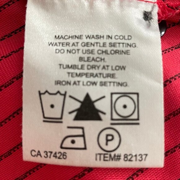 Grand Slam Golf Short Sleeve Striped Polo Polyester Shirt Red + Black Sz XL - Picture 10 of 14